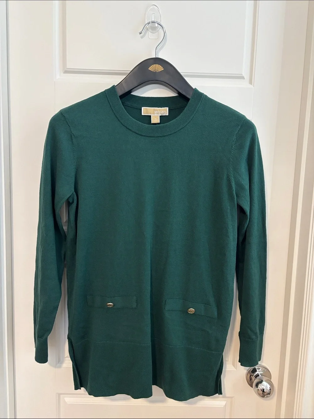 Michael Kors Dark Emerald Green Crewneck Sweater